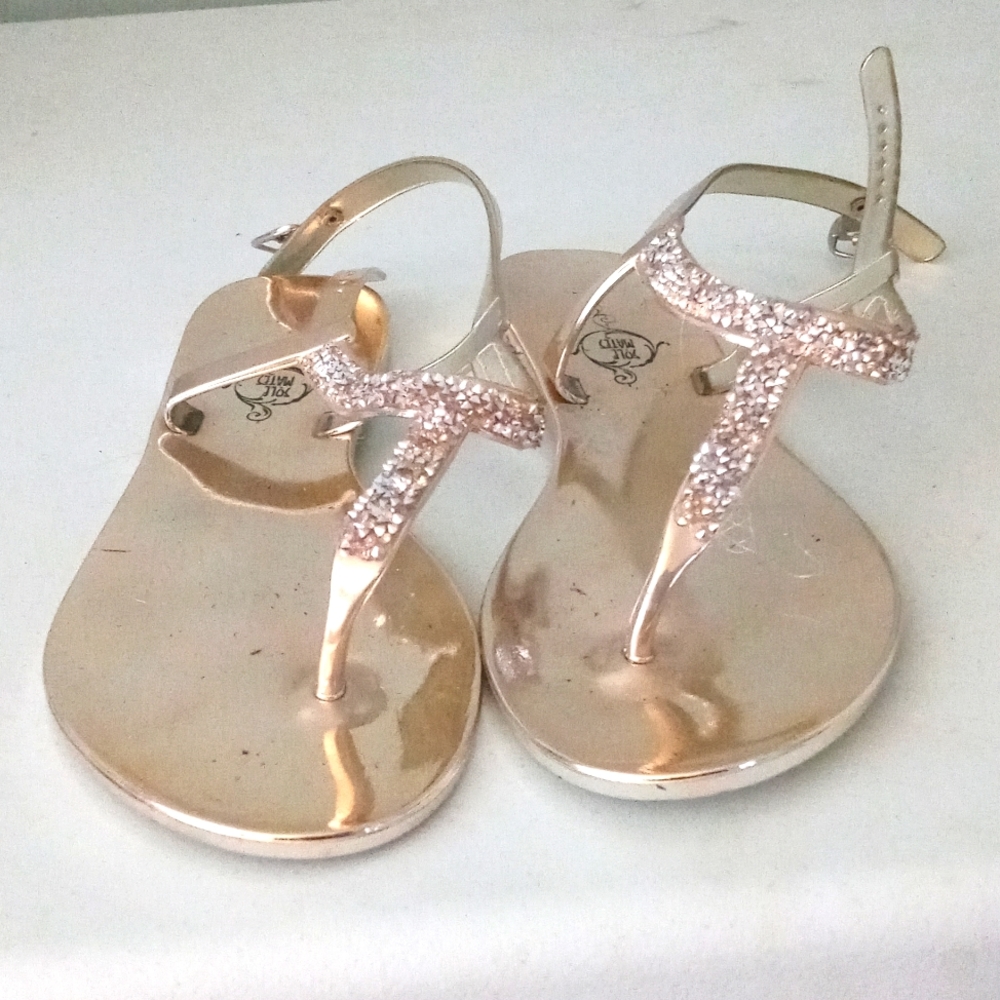 Jeweled flip flops